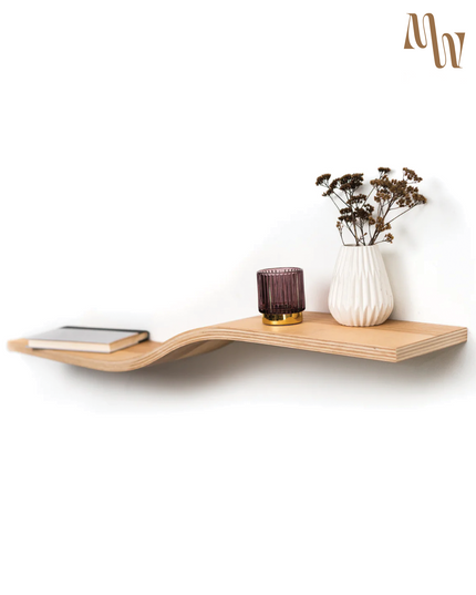 Simple Wavy Floating Wall Shelf