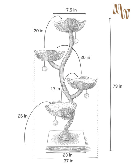 Branch & Basket Cat Tree | 4 Baskets