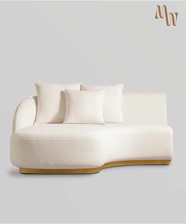 Marshmallow Curved Chaise Left