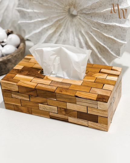 Mixed Wooden Tissue Box