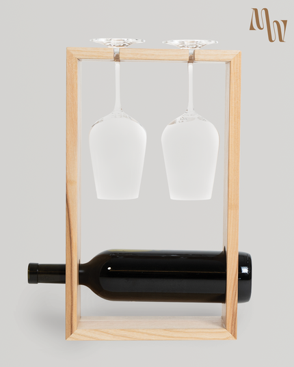 Minimalist Wine and Glass Holder Box