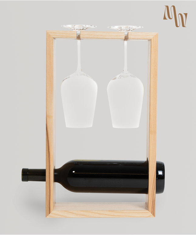 Minimalist Wine and Glass Holder Box