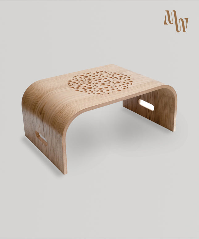Wooden Laptop Stand With Ventilation Holes
