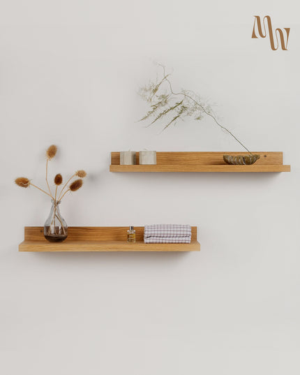 Floating Wooden Shelves Ver 2 | Set of 2 & Set of 4