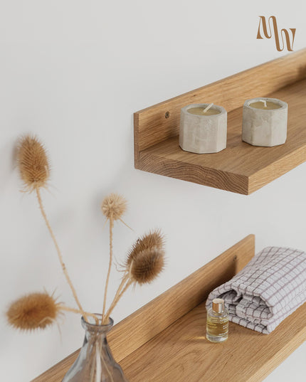 Floating Wooden Shelves Ver 2 | Set of 2 & Set of 4