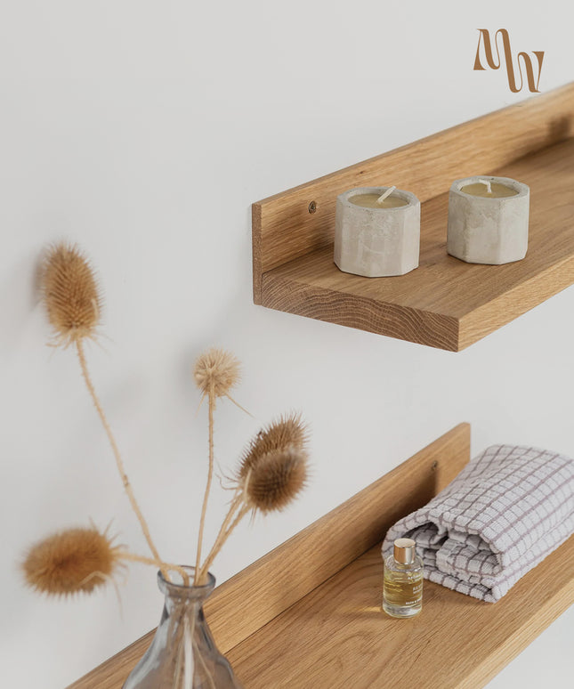 Floating Wooden Shelves Ver 2 | Set of 2 & Set of 4