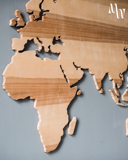 Wooden World Map