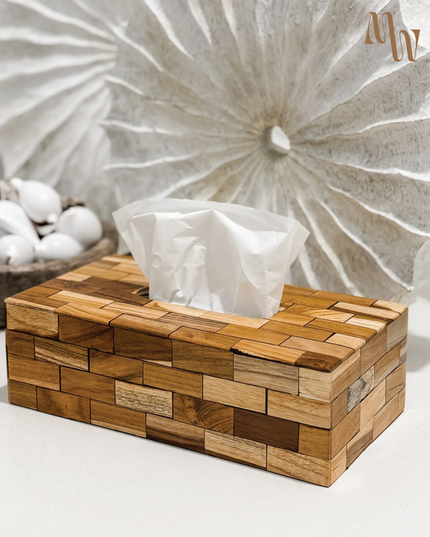 Mixed Wooden Tissue Box