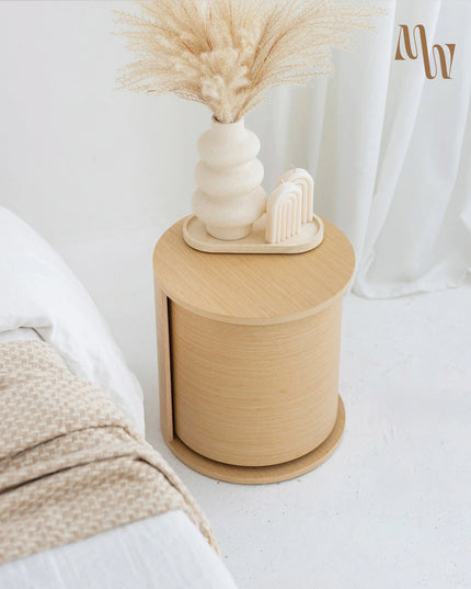 Round Multi-purpose Nightstand