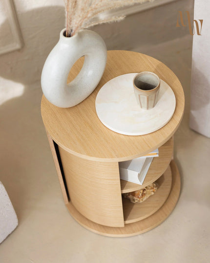 Round Multi-purpose Nightstand