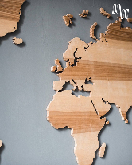 Wooden World Map