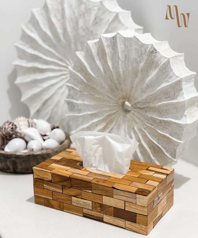 Mixed Wooden Tissue Box