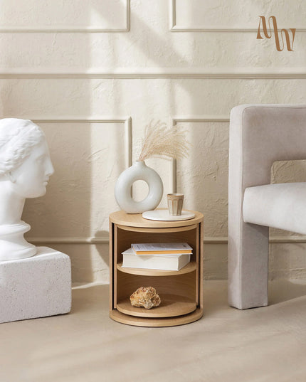 Round Multi-purpose Nightstand