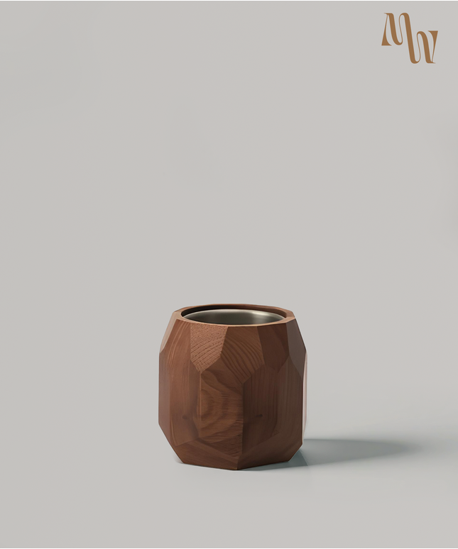 Wooden Multi-purpose Geometric Pot