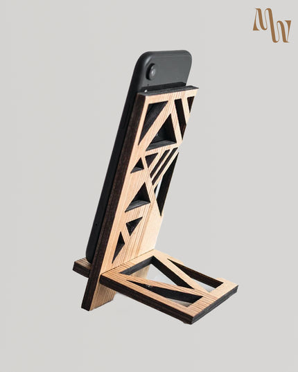 Wooden Patterned Phone Stand