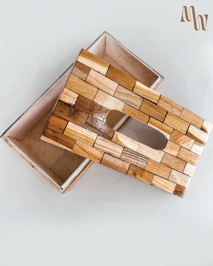 Mixed Wooden Tissue Box