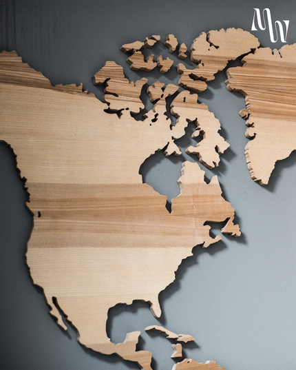 Wooden World Map