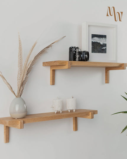 Floating Wooden Wall Shelves | Set of 2 & Set of 4