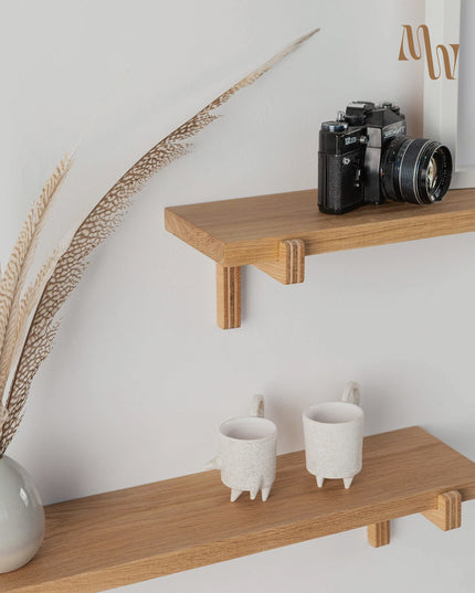 Floating Wooden Wall Shelves | Set of 2 & Set of 4