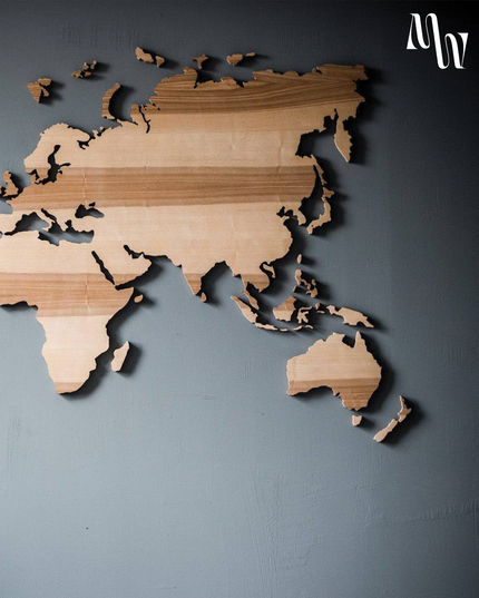 Wooden World Map