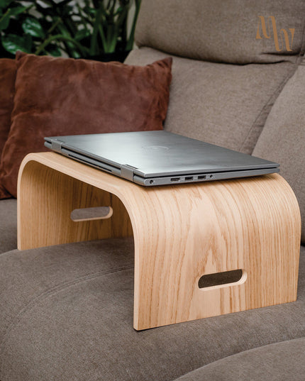 Wooden Laptop Stand With Ventilation Holes