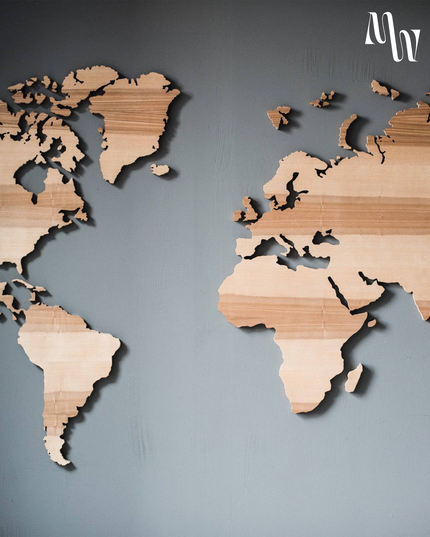 Wooden World Map