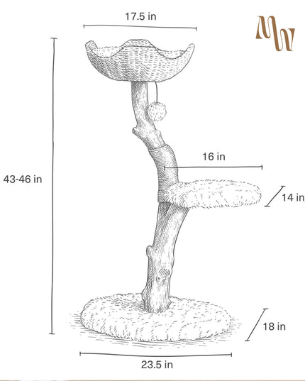 Branch & Basket Cat Tree | 1 Basket