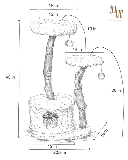 Dual Haven Cat Tower