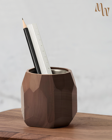 Wooden Multi-purpose Geometric Pot