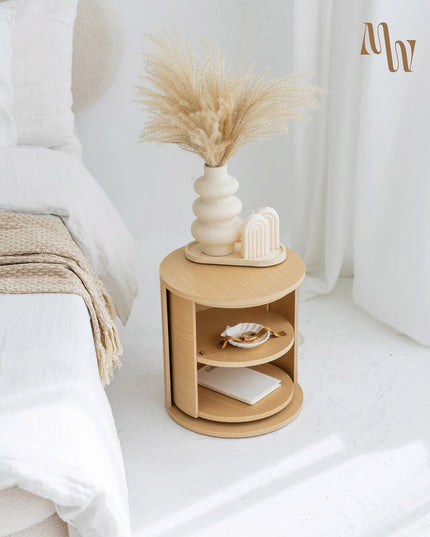 Round Multi-purpose Nightstand