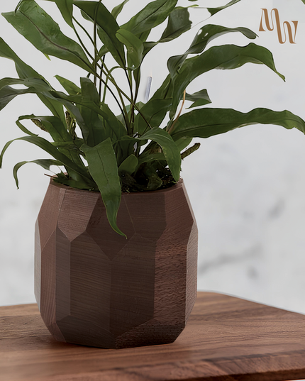 Wooden Multi-purpose Geometric Pot