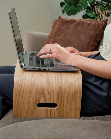 Wooden Laptop Stand With Ventilation Holes