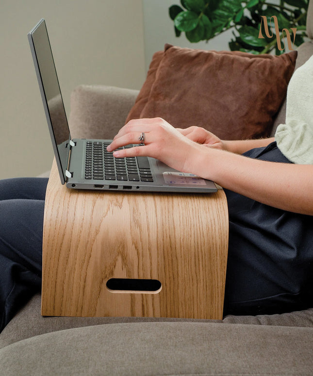 Wooden Laptop Stand With Ventilation Holes