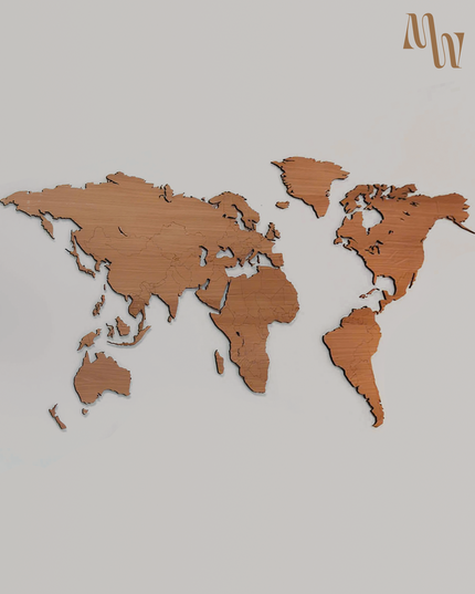 Wooden World Map