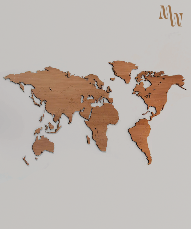 Wooden World Map
