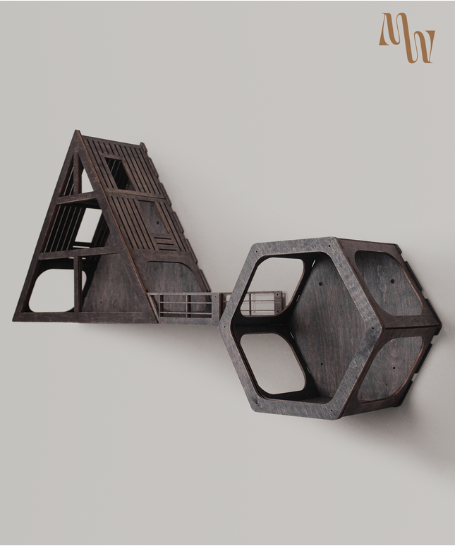 Cat House Combo | Triangle and Hexagon Shape