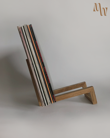 Wooden Vinyl Records Rack