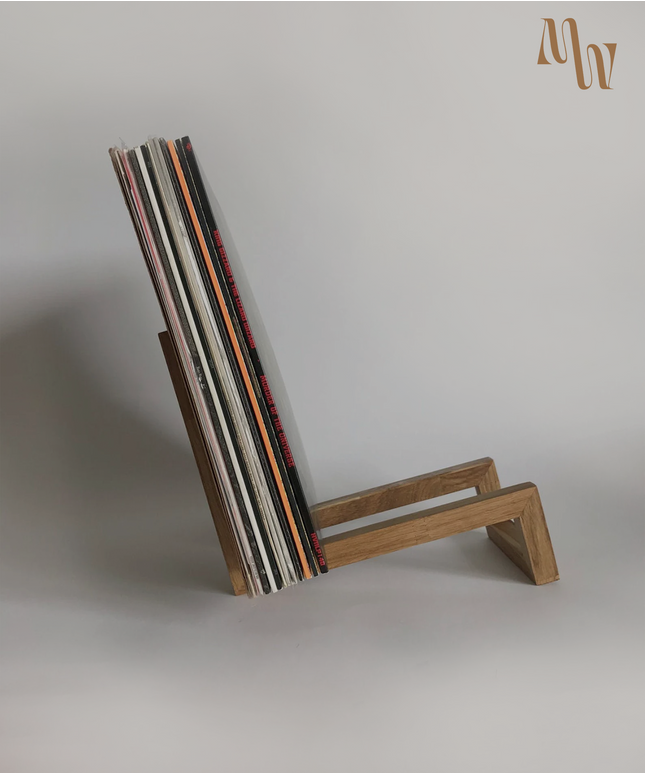 Wooden Vinyl Records Rack